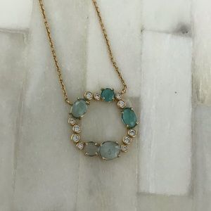 Anthropologie December Birthstone Circle Necklace